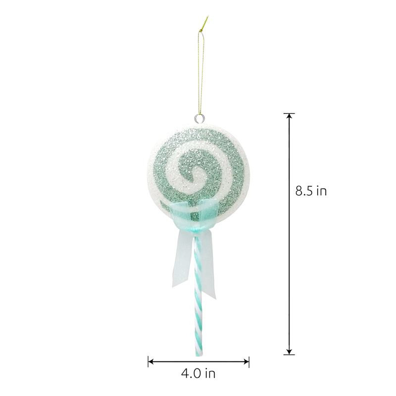Mrs. Claus' Bakery Shatterproof Green Lollipop Ornament, 9" | At Home