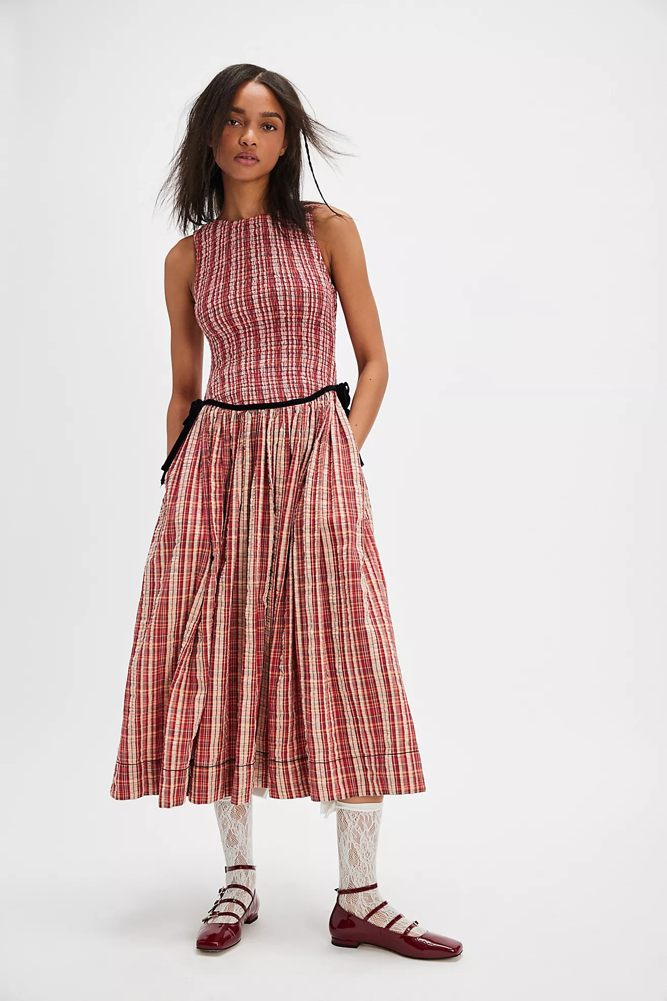 Nightingale Plaid Midi Dress | Free People (Global - UK&FR Excluded)