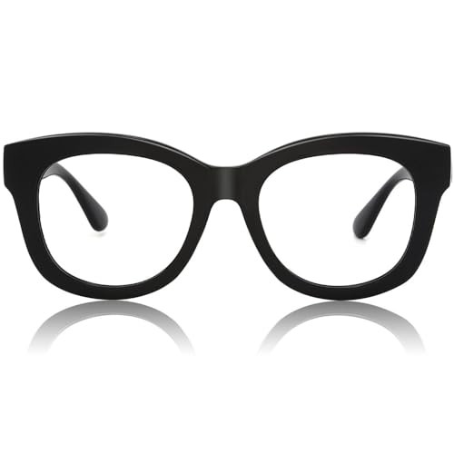 JiSoo Oversized Reading Glasses for Women Men 3.0, Stylish Designer Readers Women 3.0 with Large Frame,Black | Amazon (US)