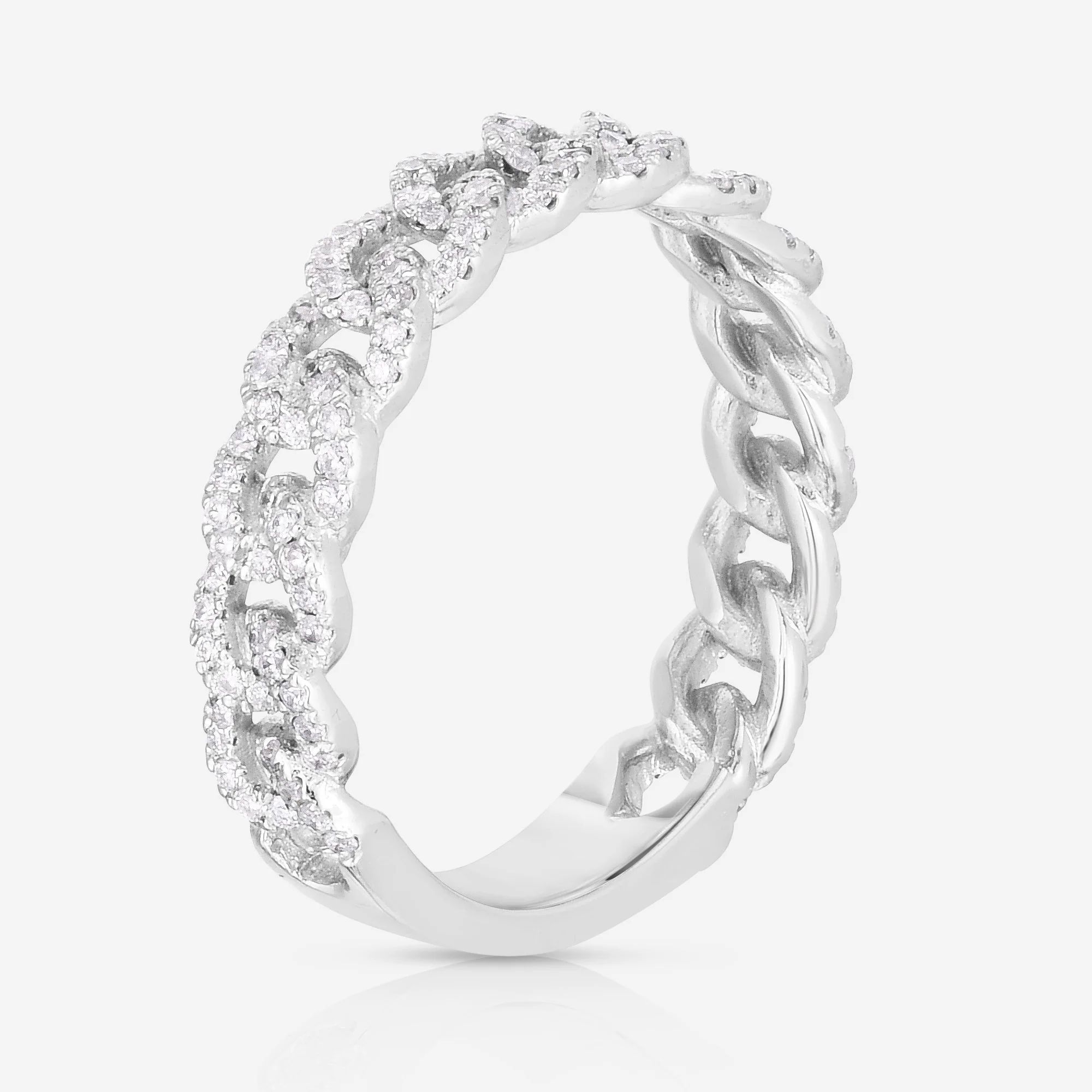 Pavé Diamond Chain Ring | Ring Concierge