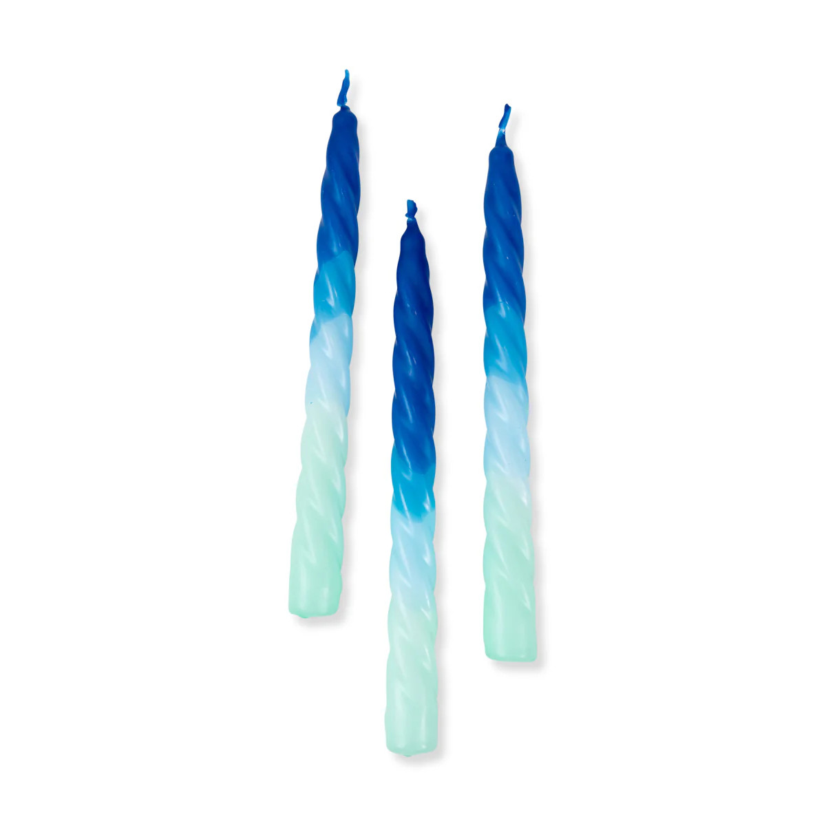 Twisted Blueberry Taper Candles S/3 | Furbish Studio