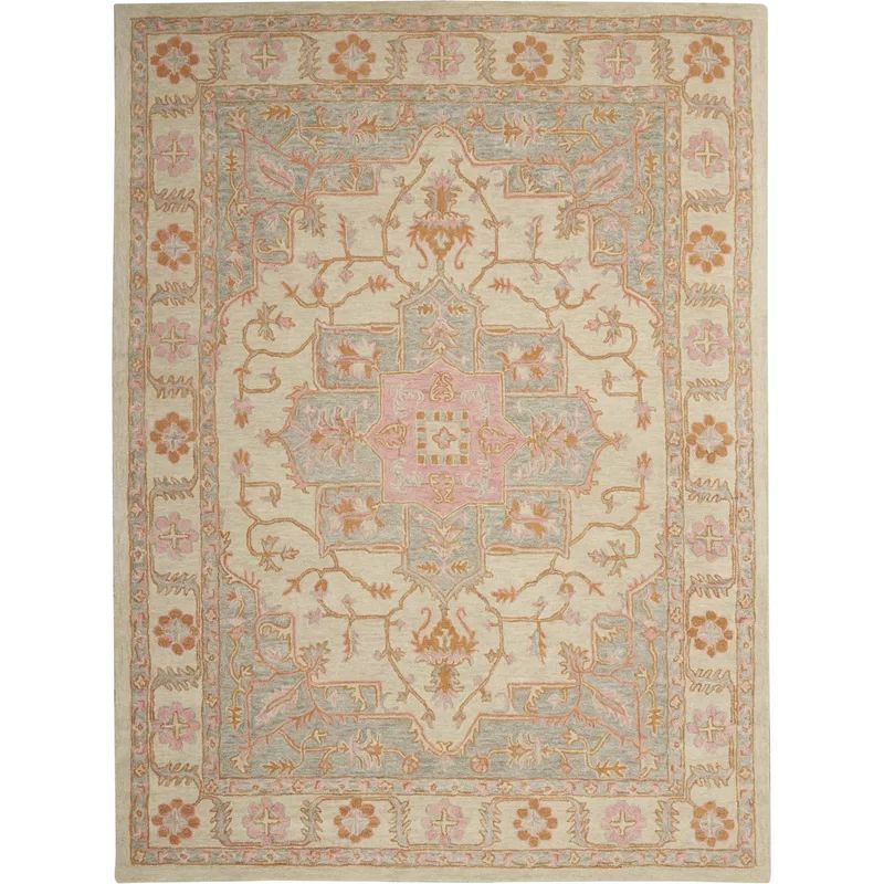 Bade Hand-Tufted Wool Sand/Light Orange Area Rug | Wayfair North America