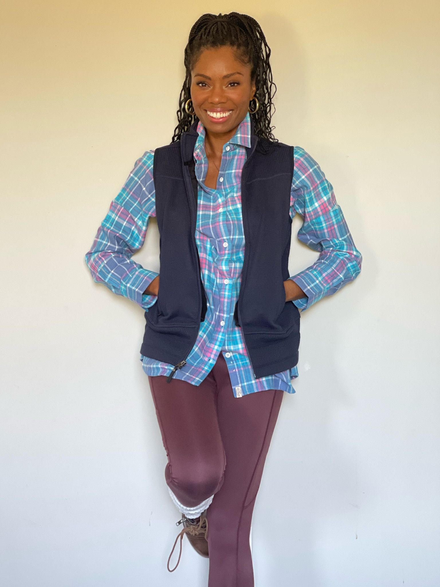 The perfect fall outfit does exist! The best is thick enough for those cool nights on the soccer field, and the leggings have side pockets for your cell phone and hand warmers. 

#LTKSeasonal #LTKstyletip #LTKover40