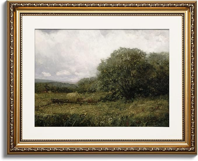 ARPEOTCY Vintage Gold Framed Wall Art, 13x16 Inch Landscape Retro Picture Paintings, Antique Canv... | Amazon (US)