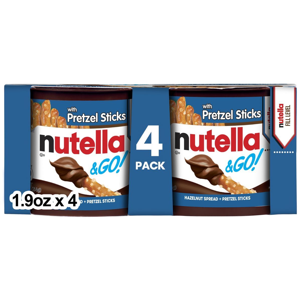 Nutella and Go! with Pretzel Sticks - 7.6oz/4pk | Target