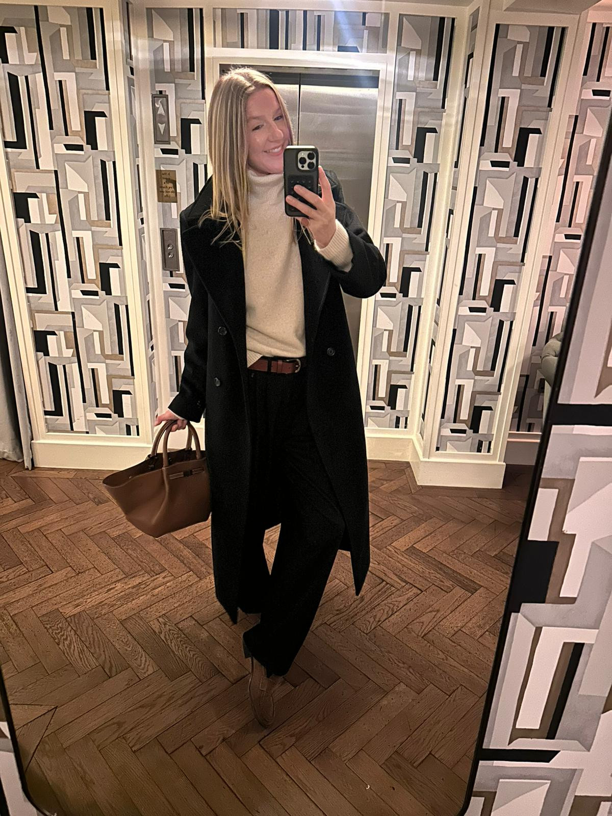 OOTD! London outfit | Demellier bag | M&S | Bella Freud | Cashmere | Winter Outfit 

 #LTKeurope #LTKover50style #LTKstyletip