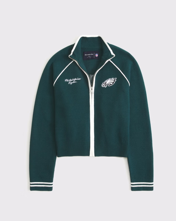 Philadelphia Eagles Mockneck Zipper Cardigan | Abercrombie & Fitch (US)
