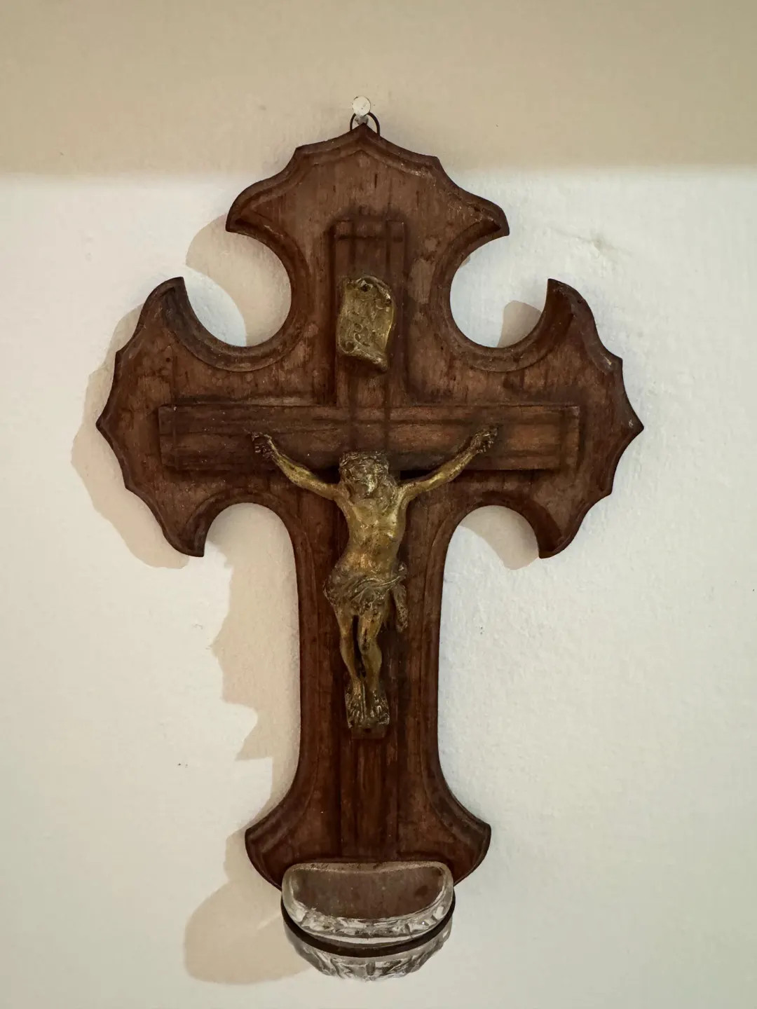 Antique French Crucifix With Holy Water Font | Gilt Corpus, Catholic Decor - Etsy | Etsy (US)