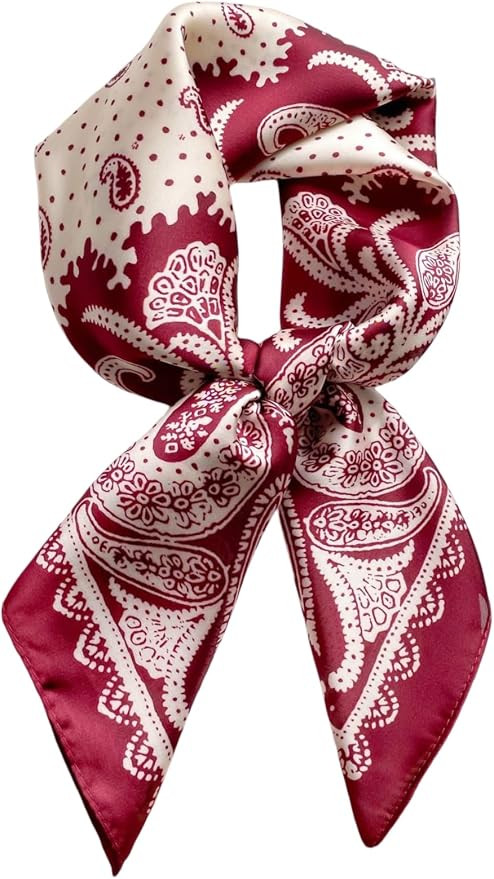 MINIDORA Satin Scarves for Women 27.5 × 27.5 inches Medium Square Elegant Silk Feeling Head Scar... | Amazon (US)