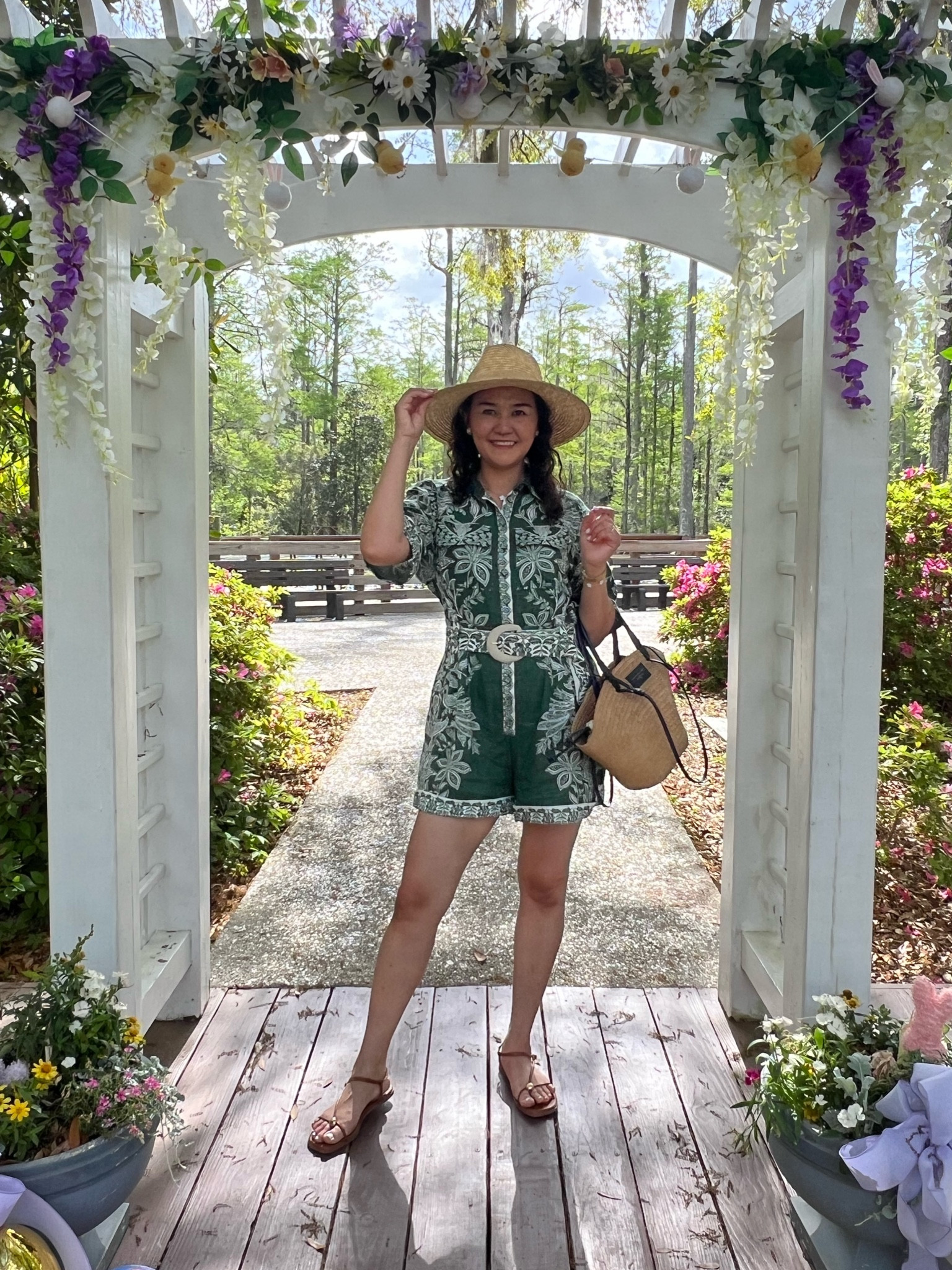 Wore this pretty Farm rio romper strolling around Charleston, it is currently on sale same with my sandals under $20 

#LTKootd #LTKMothersDay #LTKSaleAlert