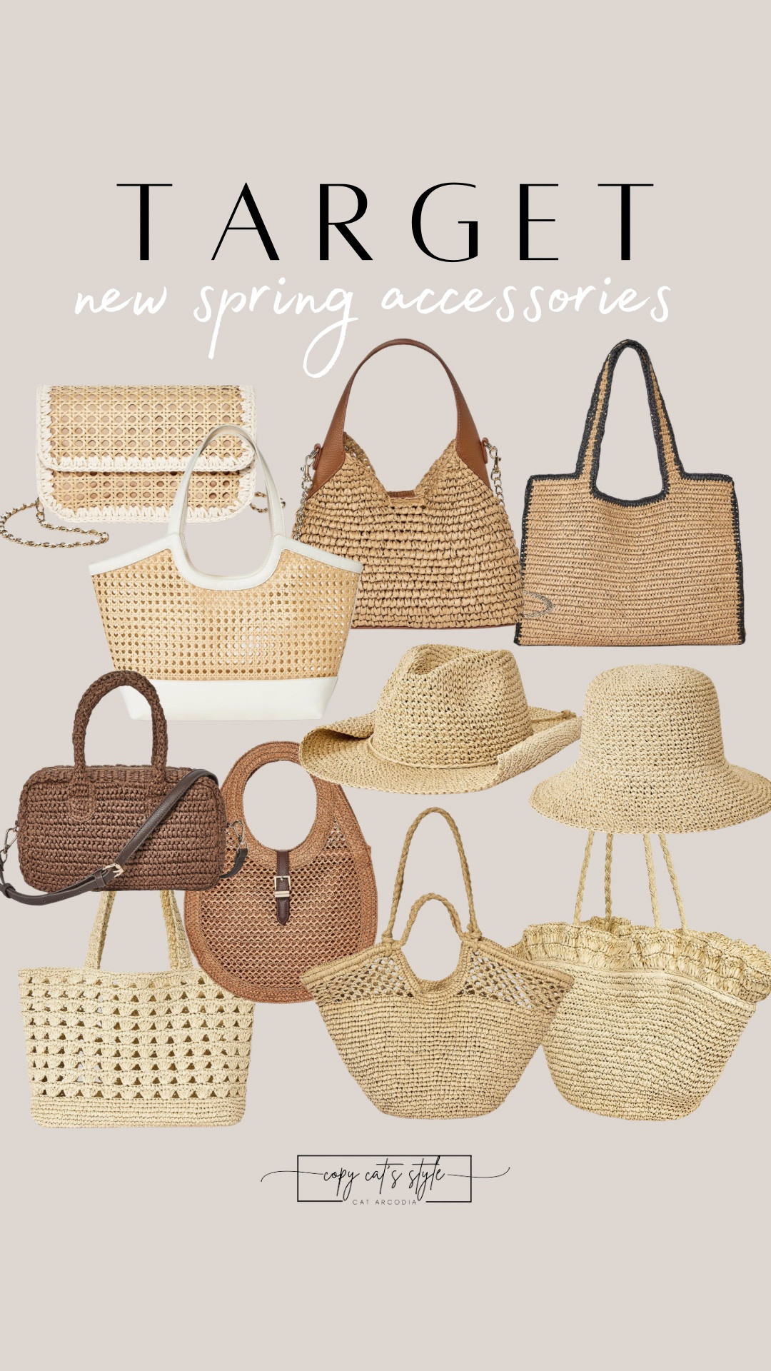 New Target Spring fashion accessories. Target Spring tote bags, beach hats and more. 

#LTKSeasonal #LTKSpringSale #LTKMidsize
