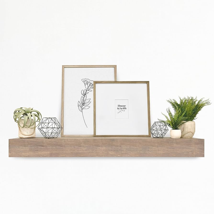 Master & Co. Rustic Floating Fireplace Mantel, Long Floating Shelf for Wall Decor, 60 Inches, Ant... | Amazon (US)