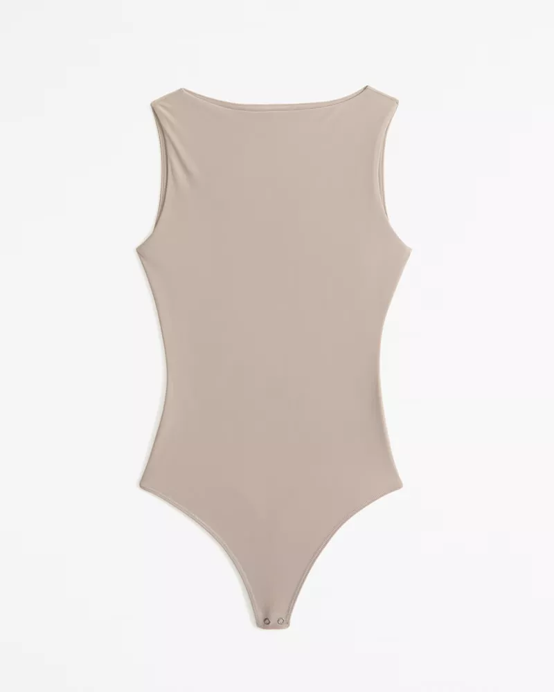 Women's Soft Matte Seamless Long-Sleeve Mockneck Bodysuit, Women's Tops