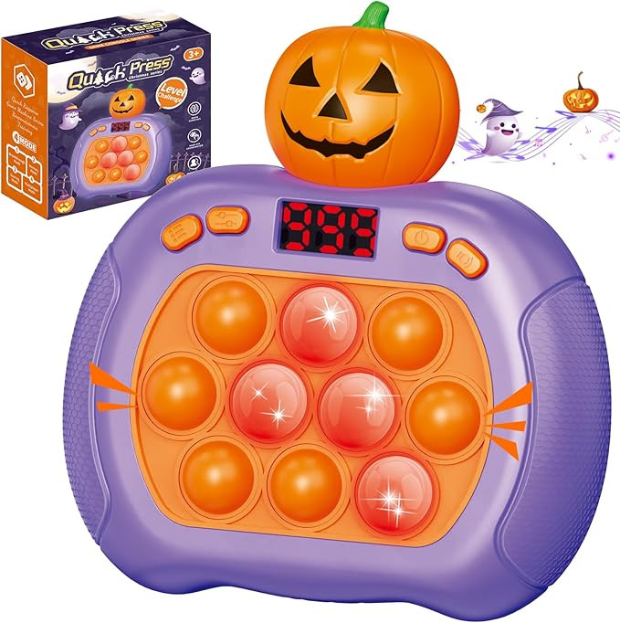 Halloween Pop Push Game Fidget Toys for Kids and Adults, Quick Push Pop Puzzle Handheld Game Ligh... | Amazon (US)