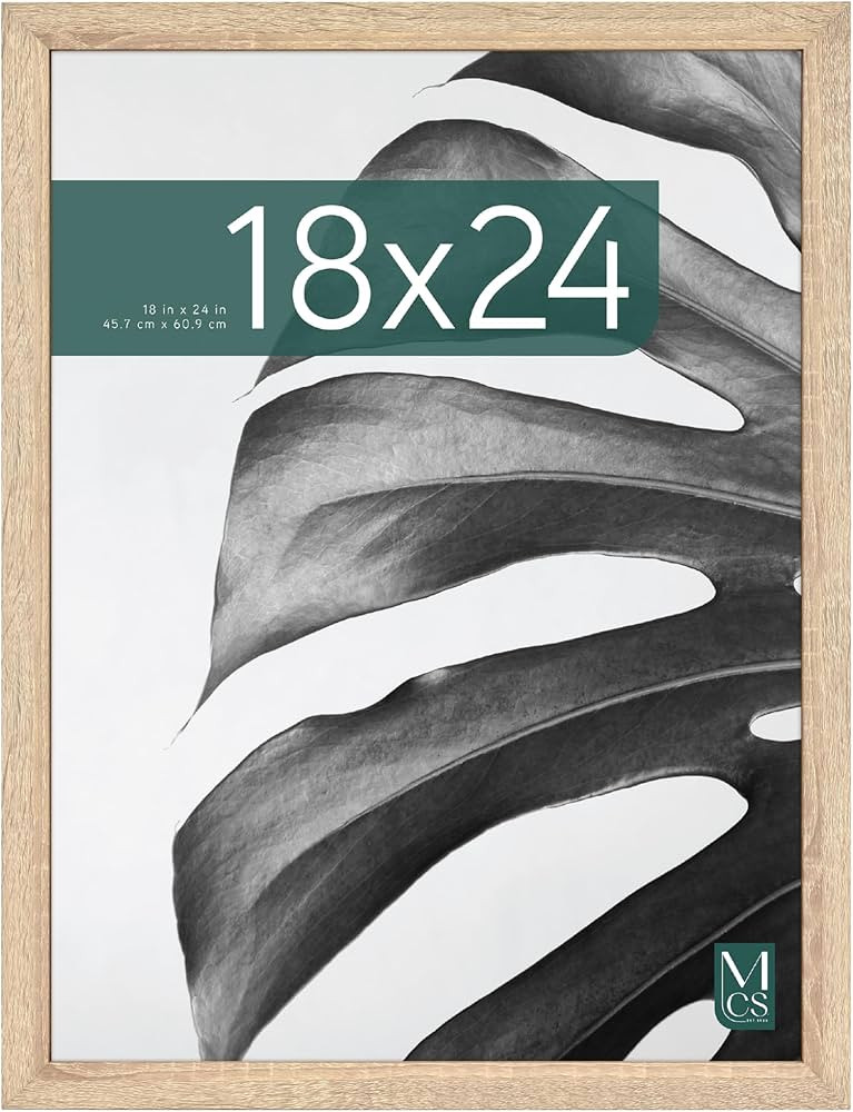 MCS Studio Gallery 18x24 Poster Frame Natural Woodgrain, Vertical & Horizontal Wall Hanging Large... | Amazon (US)