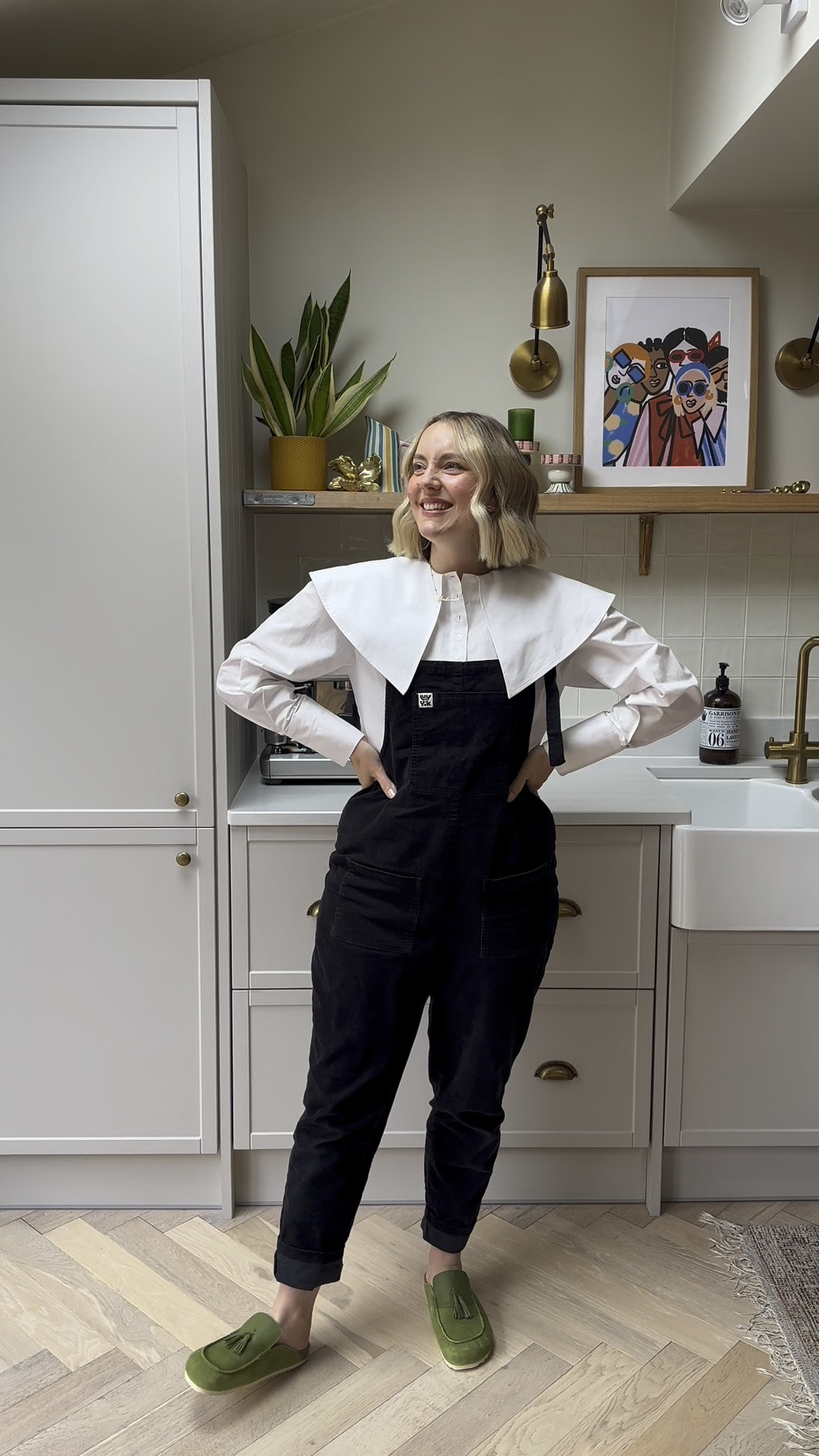 Monochrome with pops of colour 
White Stuff loafers
Lucy & Yak Dungarees (size 12)
Aligne shirt (size 12)
The Style Attic coat 
Ganni bag

#LTKwinter #LTKuk #LTKmidsize