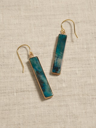 Aegean Column Chrysocolla Earrings | Aureus + Argent | Banana Republic (US)