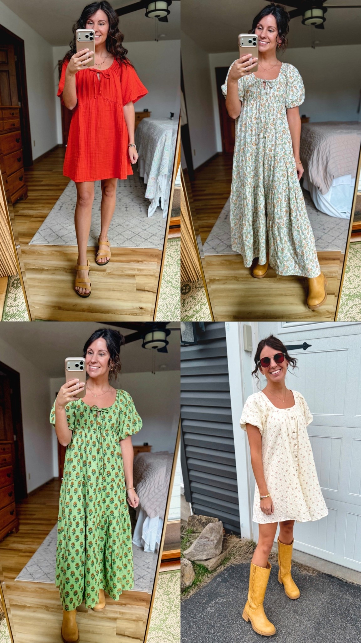 Short sleeve dresses! Linked a bunch of current options!


Red dress: xs petite
Cream maxi: xs
Green maxi: xxs
Cream mini: xs 

#LTKSeasonal #LTKootd #LTKPetite
