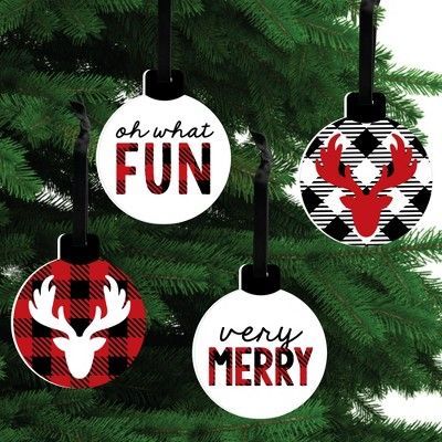 Big Dot of Happiness Prancing Plaid - Reindeer Holiday and Christmas Party Decorations - Christma... | Target