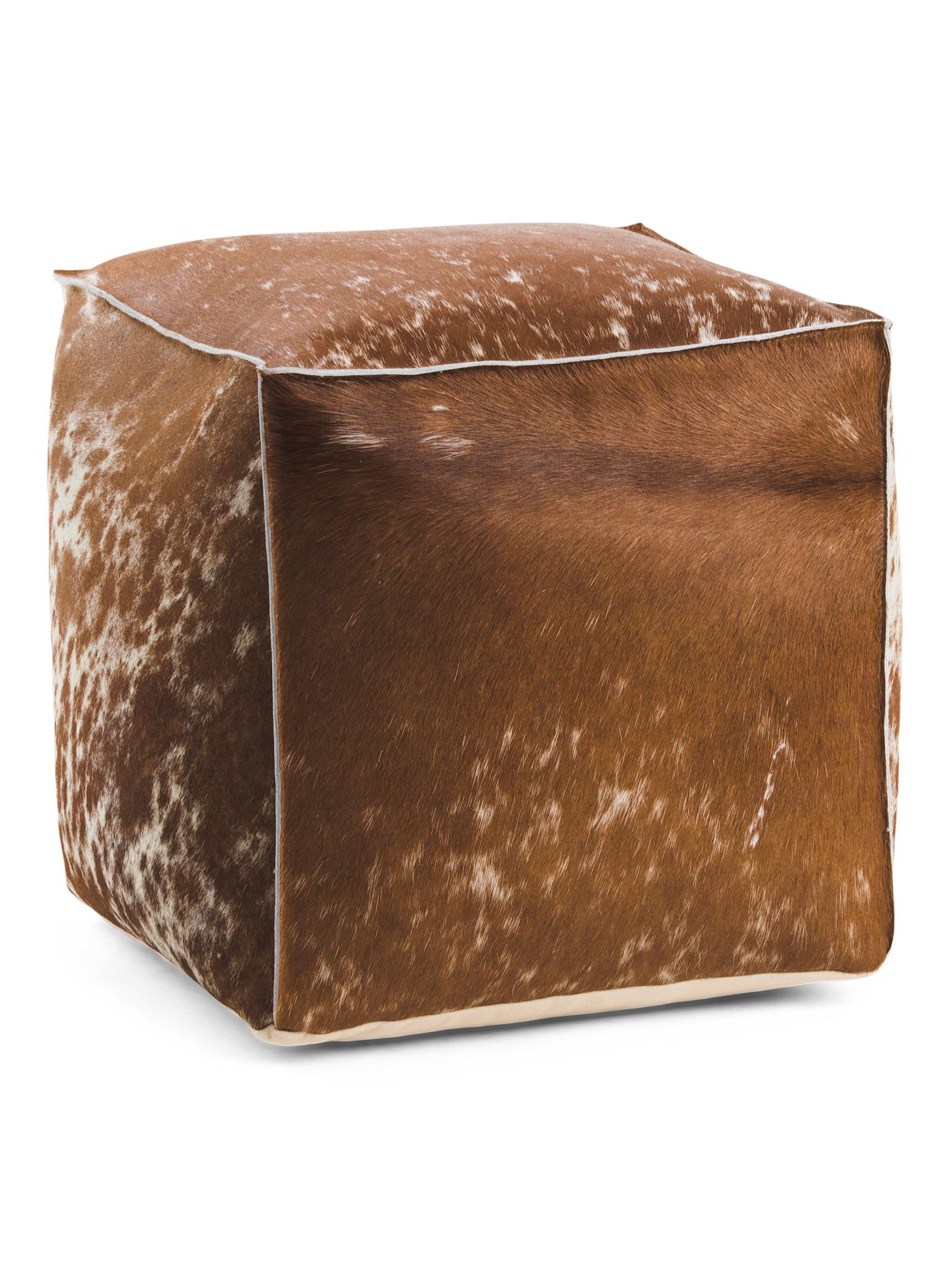 16x16 Genuine Haircalf Pouf | TJ Maxx