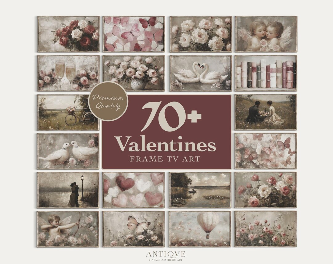 Valentines FRAME TV Bundle | 70 St Valentine's Set | Spring Decor | Coquette Valentine's | S89 | Etsy (US)
