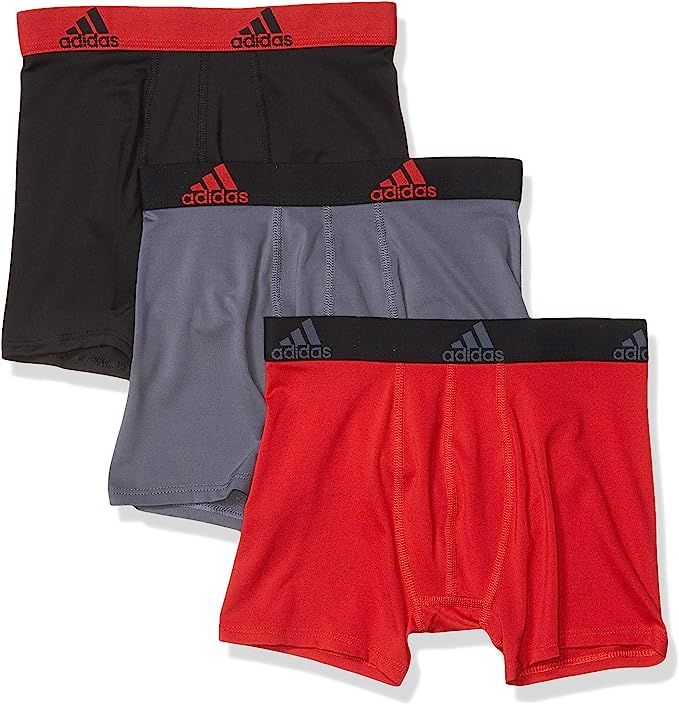 adidas Boy's Performance Boxer Briefs Underwear (3-Pack) | Amazon (US)