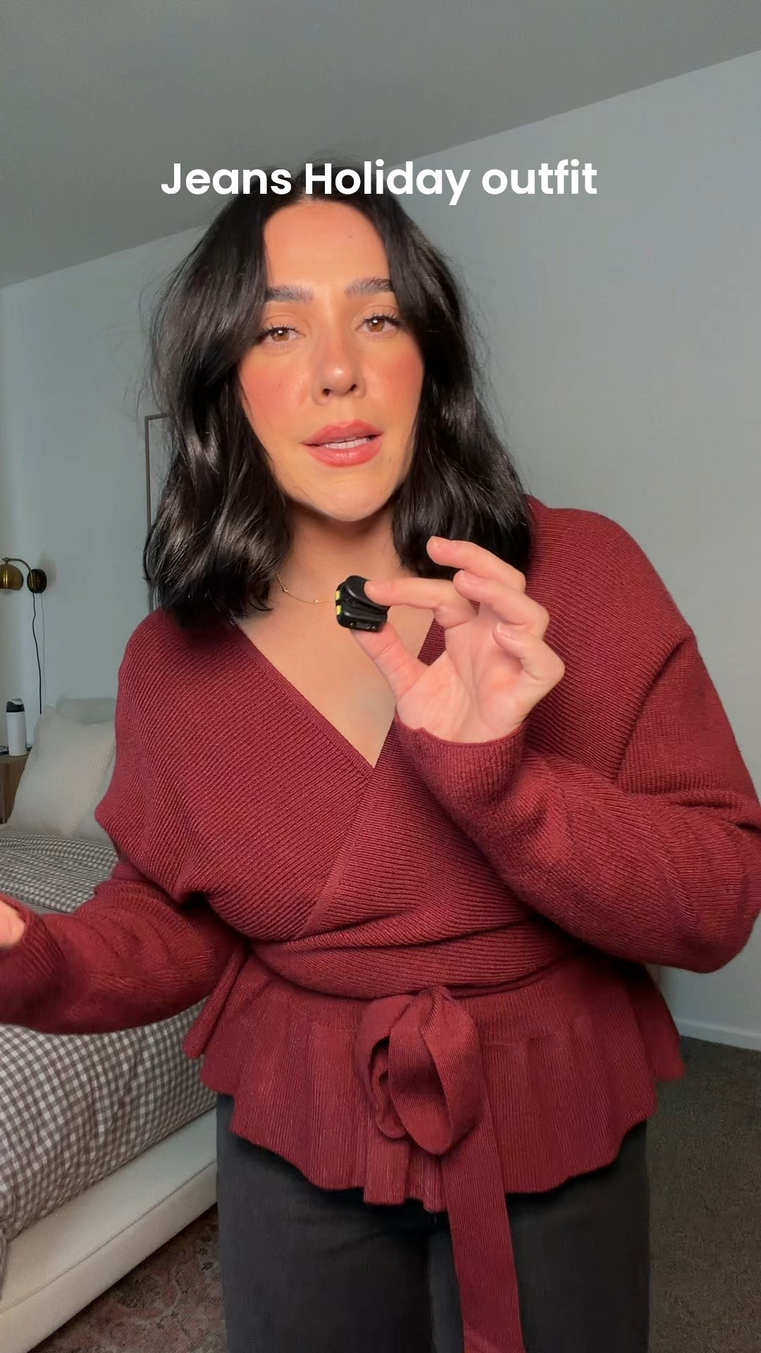 An easy jeans and sweater holiday or Christmas outfit! The peplum sweater is very flattering. I’m wearing a size L/10. 

#LTKMidsize #LTKHoliday #LTKSeasonal