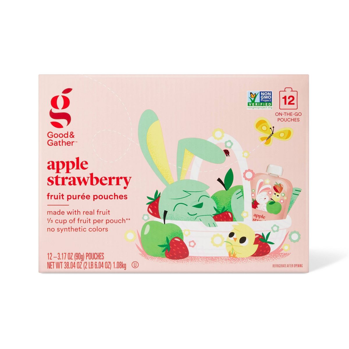 Spring Strawberry Applesauce Pouches - 12ct/38.04oz - Good & Gather™ | Target