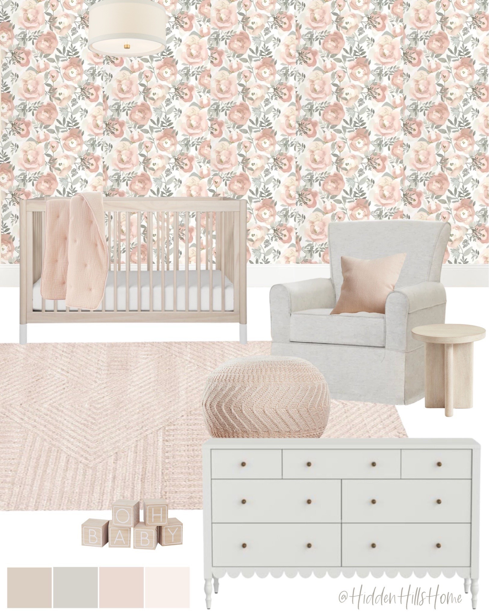 Nursery decor, baby girl nursery decor, nursery wallpaper, nursery mood board, crib, glider, cute nursery ideas #nursery #babygirl


#LTKSaleAlert #LTKBaby #LTKHome