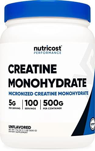 Nutricost Creatine Monohydrate Micronized Powder 500G, 5000mg Per Serv (5g) - Micronized Creatine... | Amazon (US)