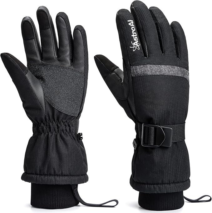 AstroAI Waterproof Gloves, Snow Gloves with Touchscreen, Warm Winter Gloves for Men Women, Ski Gl... | Amazon (US)