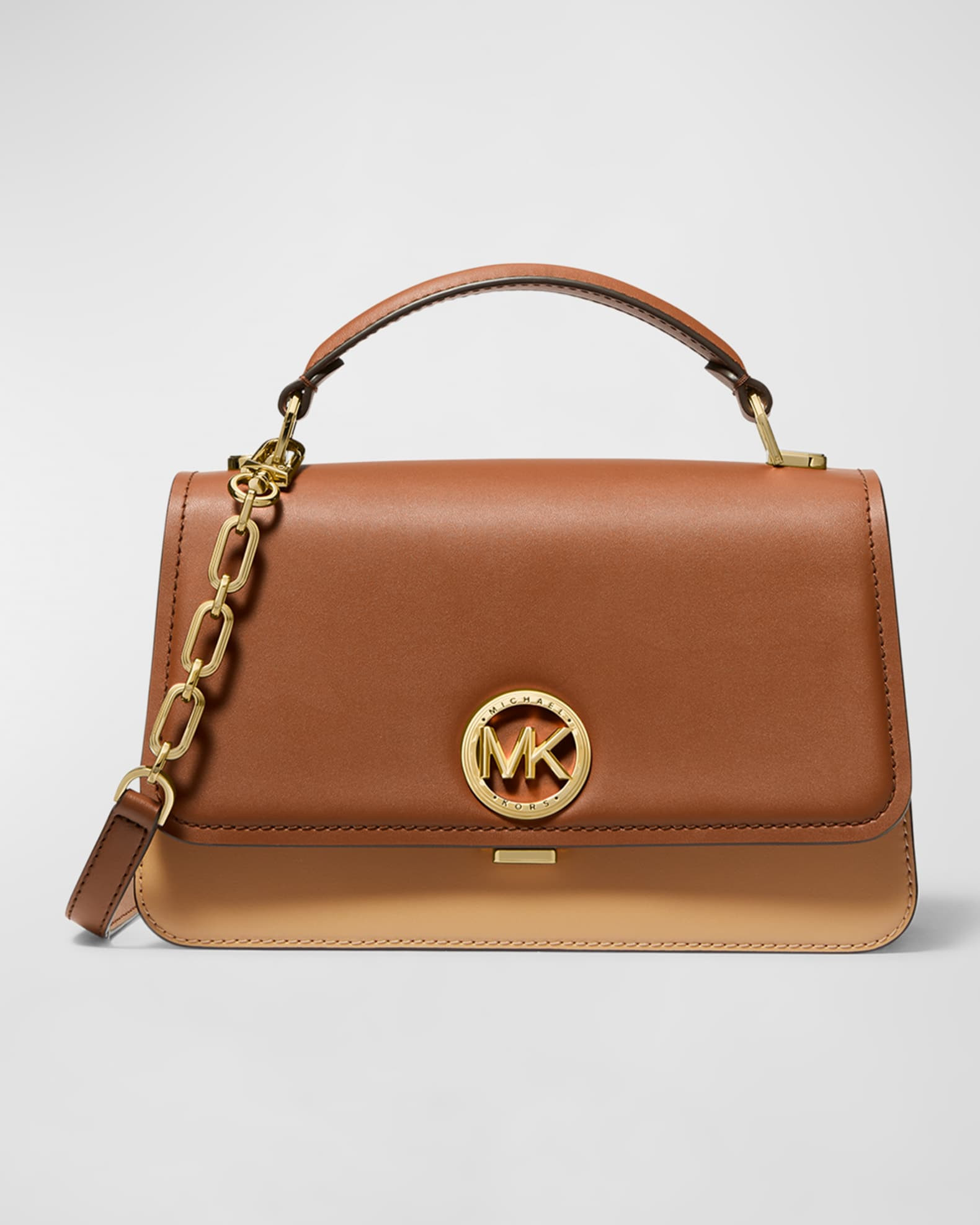 MICHAEL Michael Kors Delancey Medium Leather Satchel Bag | Neiman Marcus