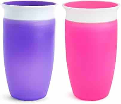 Munchkin Miracle 360 Sippy Cup, Pink/Purple, 10 Oz, 2 Count | Amazon (US)