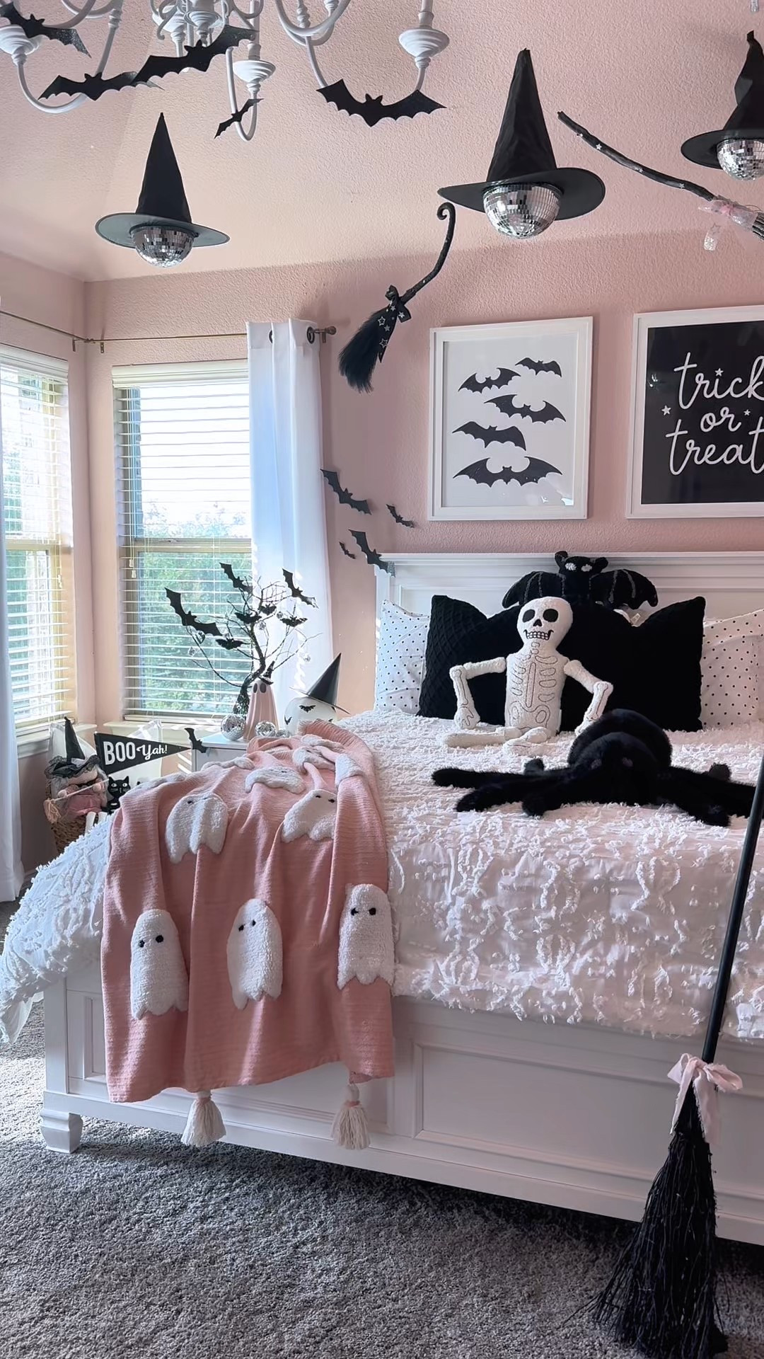 Last year’s pink Halloween room was all about disco balls, bats, and floating witch hats 🪩🦇
Perfect for kids, teens, or anyone who loves a little whimsy with their spookiness ✨

We had so much fun putting this together—still one of my favorite Halloween setups ever! Stay tuned because we have a new pink room this year in the new house, and I can’t wait to start decorating it 👀🎀 pink Halloween - Halloween home - Halloween
Decor 

#LTKSeasonal #LTKSaleAlert #LTKHome