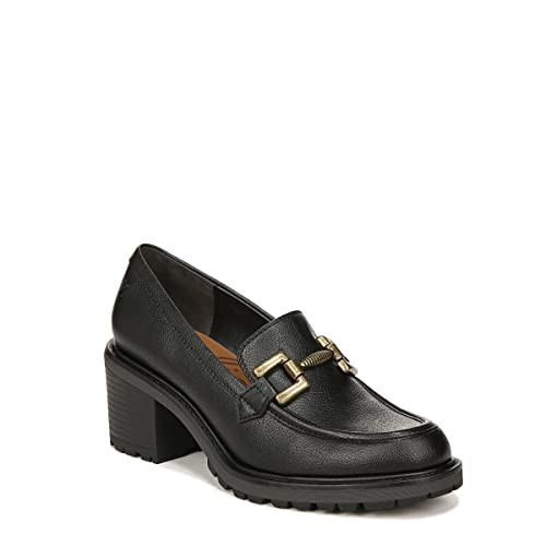 ZODIAC Women's Gemma Block Heel Fashion Buckle Loafer Black 9.5 M | Amazon (US)