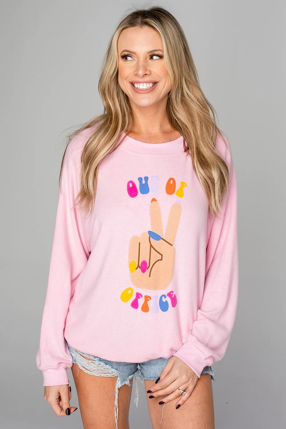 Courtney Graphic Sweatshirt - Out Of Office | BuddyLove