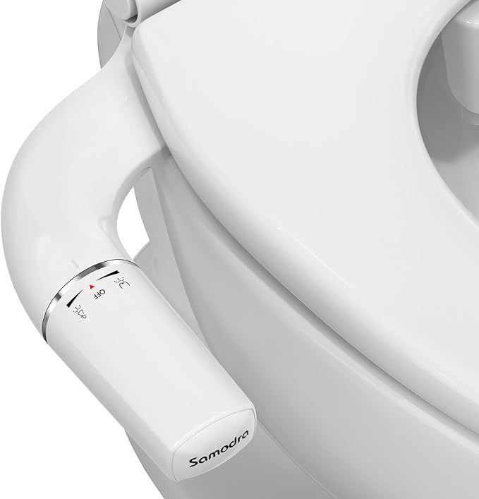 SAMODRA Ultra-Slim Bidet Attachment for Toilet - Dual Nozzle (Frontal & Rear Wash) Hygienic Bidet... | Amazon (US)
