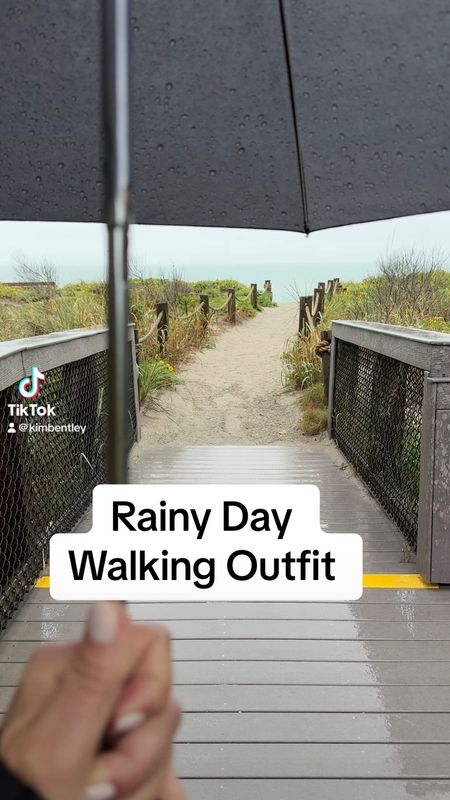 Rain day walk while on vacation in Florida. 
My favorite rain trench coat, powerhold 7/8 leggings, and layers of tops!
kimbentley, walking outfit, vacation

#LTKover40 #LTKVideo #LTKfitness