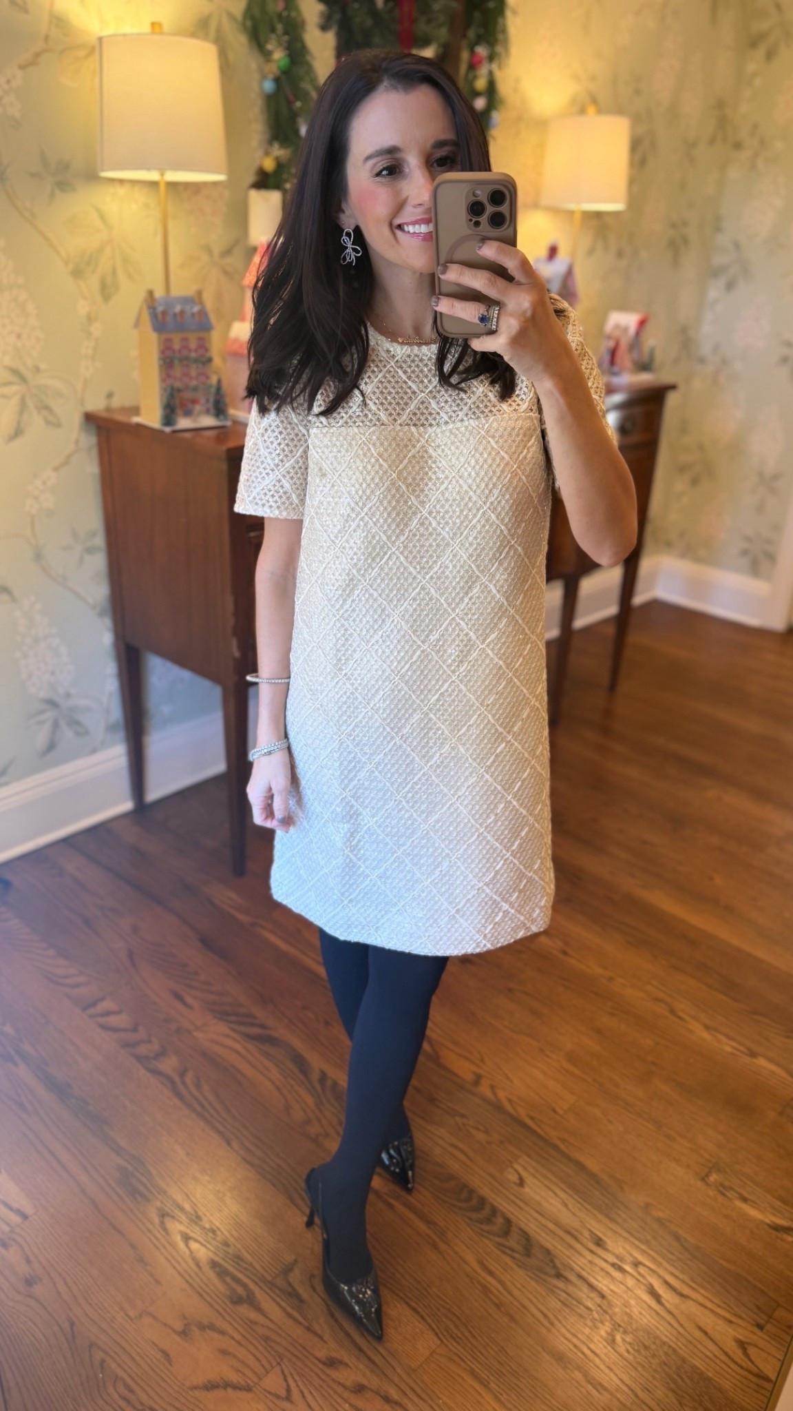Such a perfect cream sequin mini dress for the holidays and beyond!!! From Tuckernuck wearing an XS! 

#LTKmomlife #LTKHoliday #LTKootd