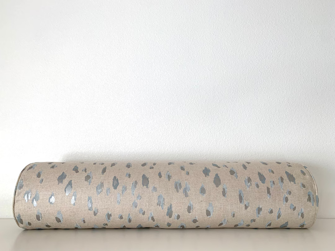 Ballard Designs Cleo Glacier Bolster Pillow Cover / Available in Throw, Lumbar, and Euro Sham Pil... | Etsy (US)