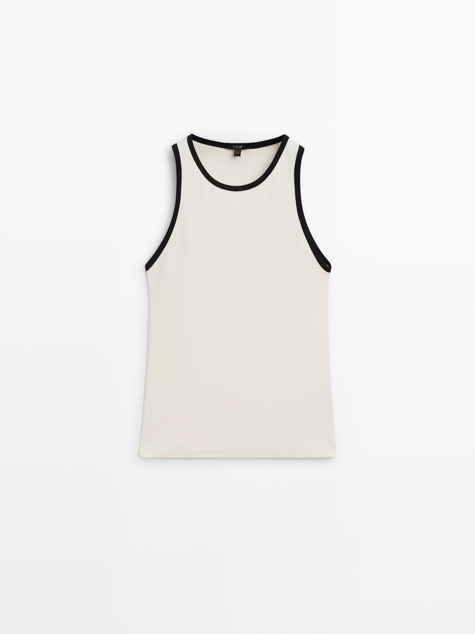 Contrast ribbed top - Massimo Dutti United Kingdom | Massimo Dutti UK