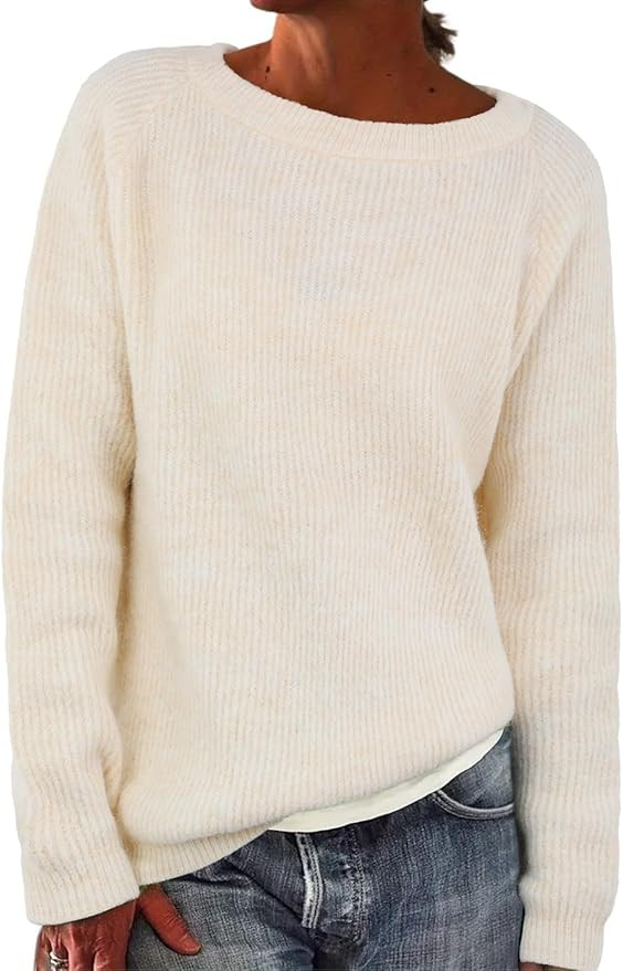 Womens Fair Isle Sweaters Fall Winter Trendy Vintage Sweater Seniors Crewneck Knit Wool Pullover ... | Amazon (US)