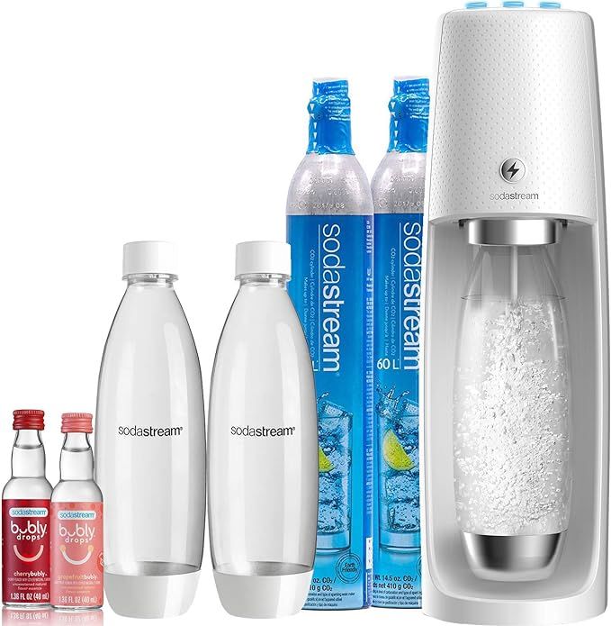 SodaStream Fizzi One Touch Sparkling Water Maker Bundle (White) with CO2, BPA free Bottles, and b... | Amazon (US)