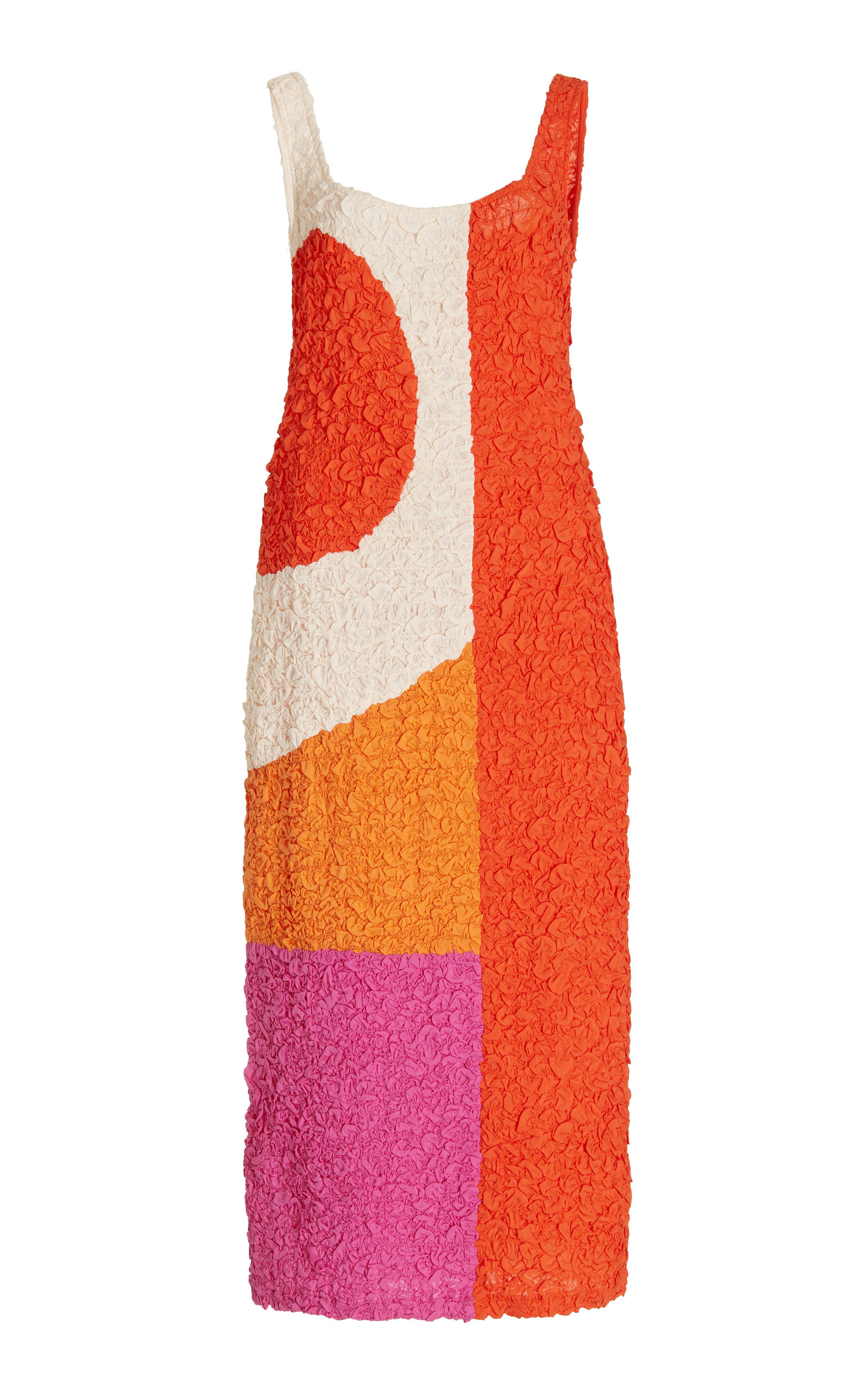 Mara Hoffman - Women's Sloan Colorblocked Midi Dress - Red - Moda Operandi | Moda Operandi (Global)