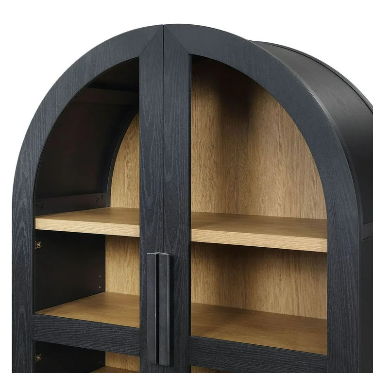 Better Homes & Gardens Juliet Arch Accent Cabinet, Black Finish | Walmart (US)