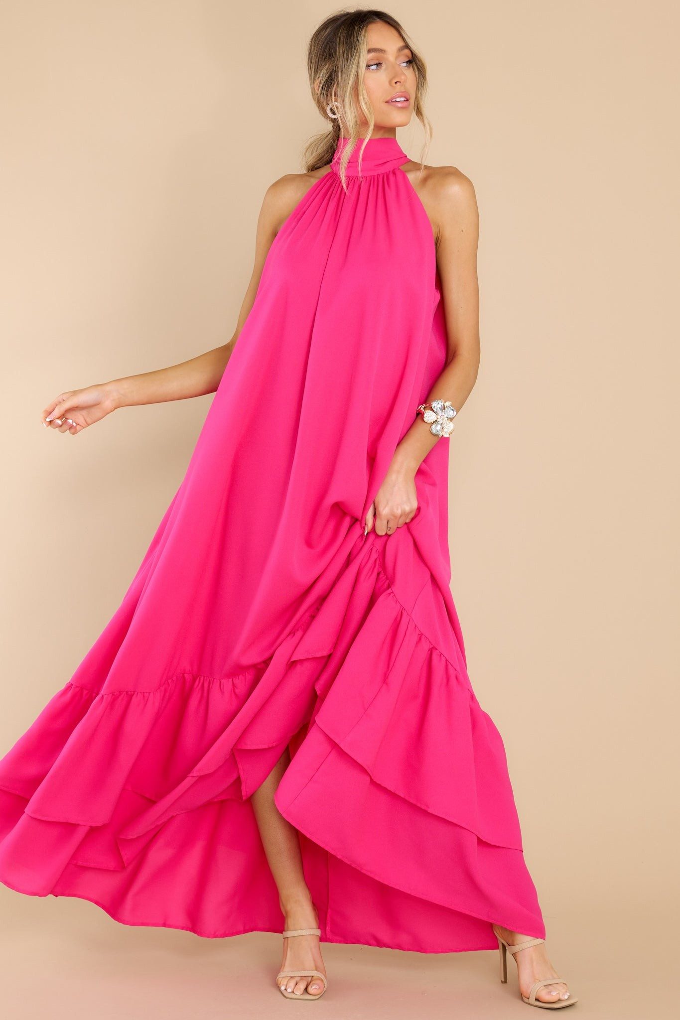 She Is Magic Hot Pink Maxi Dress | Red Dress 