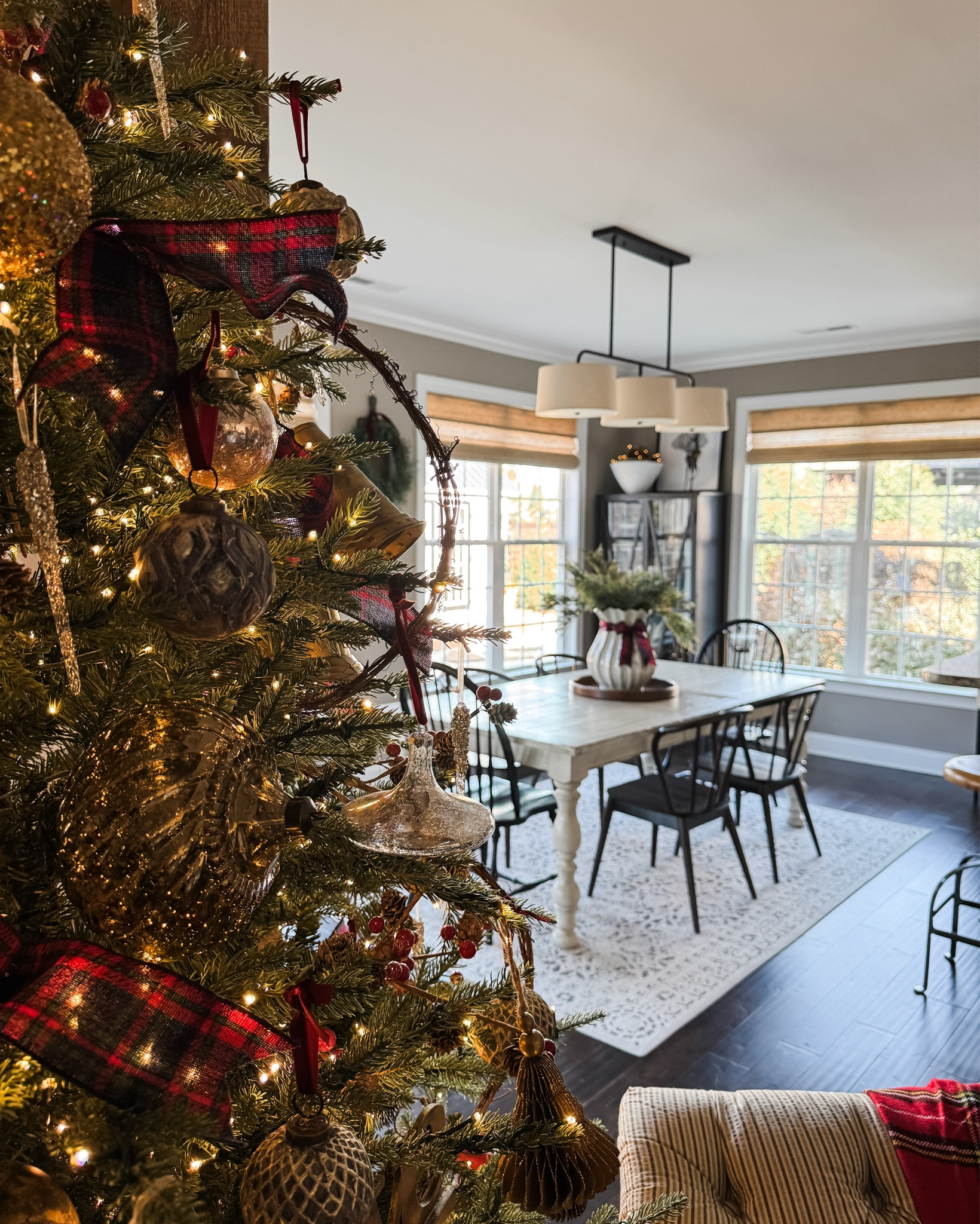 My Christmas Home

This Grand Duchess Christmas tree is the prettiest!! It’s full of twinkling lights that are absolutely magical.

Christmas tree, grapevine garland, icicles, vintage inspired ornaments, ribbon, dining chairs, area rug, linear chandelier, 6 arm chandelier, console table, floor lamp with woven shade, woven vase, berry stems, Norfolk pine stems, vase, vintage wood bowl, bells, reindeer, cedar tree, vintage silver bowl, cedar stems



#LTKHome #LTKHoliday #LTKSeasonal