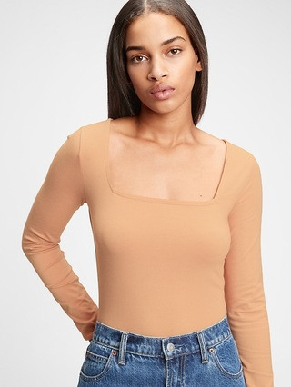 Organic Cotton Squareneck Bodysuit | Gap (US)