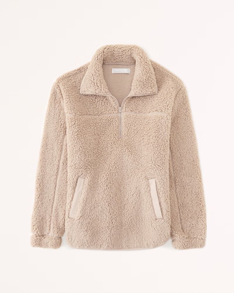 Women's Sherpa Half-Zip | Women's Womens Search L2 | Abercrombie.com | Abercrombie & Fitch (US)