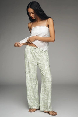 En Elly Patterned Wide-Leg Pull-On Pants | Anthropologie (US)